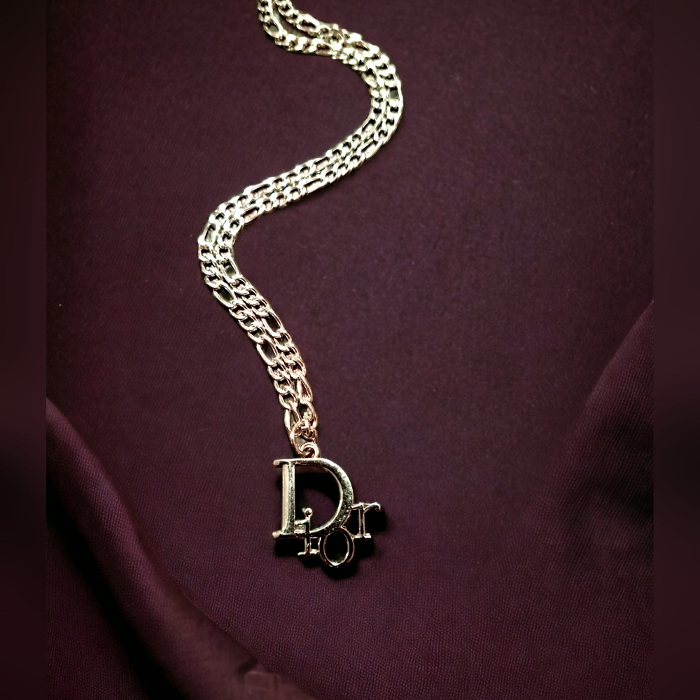 Pendant on a stainless steel necklace